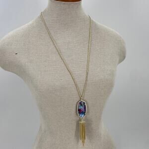 NWT Kendra Scott Rayne tassel gld 381 necklace